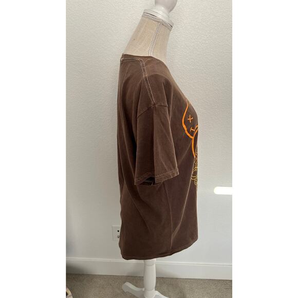 Nirvana Tan Smiley Face Graphic Band Tee - L - Picture 3 of 4